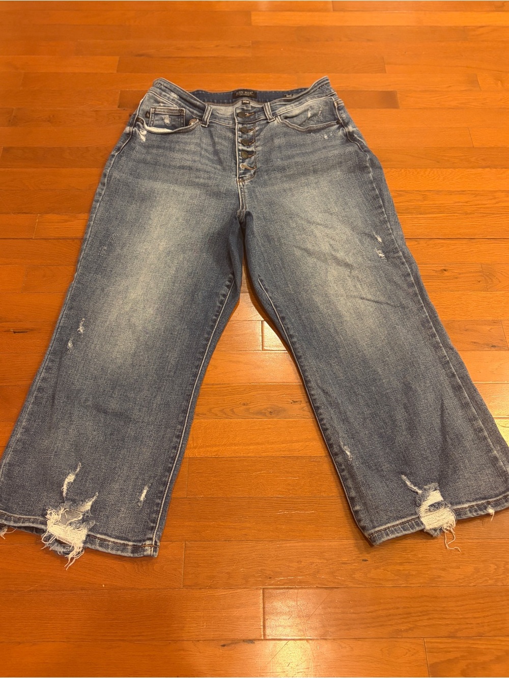 Judy Blue Light Blue High-Rise Button-Fly Jeans